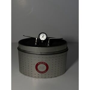 Fossil Airplane 54 Desk Clock, a limited-edition collectible timepiece.